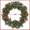 Casafield Pre-Lit Artificial Christmas Wreath for Front Door, Window or Mantel, Green Fir with White Lights and Pinecones Indoor/Outdoor Holiday Decor, 24 Inches